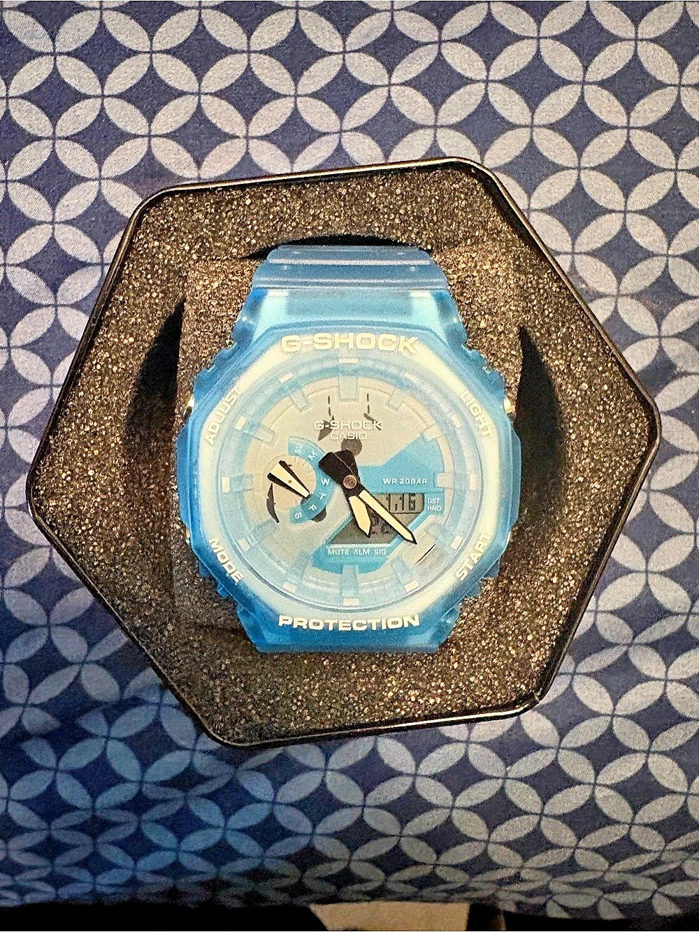 G-Shock Blue Analog-Digital Watch Like New